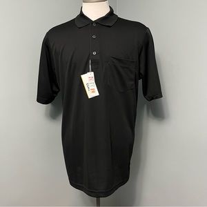CORE 365 NWT black polo golf shirt moisture wicking size Large UV protection
